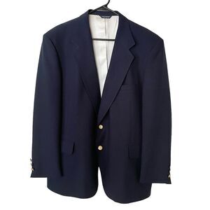 KUPPENHEIMER Men’s 44R Blue Navy 2 Gold Button Wool Sport Coat Blazer